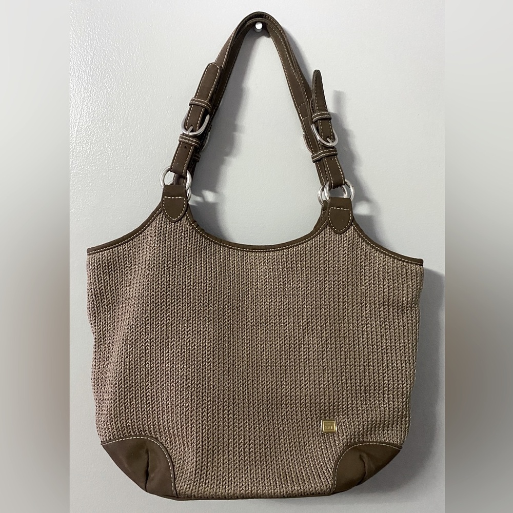 The Sak Handbag Shoulder Bag Crochet, Brown, GUC